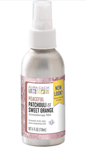 Aura Cacia Room and Body Mist, Peaceful Patchouli and Sweet Orange, 4 Fluid Ounce