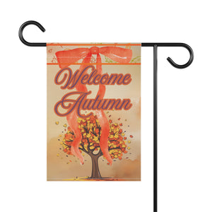 Orange Welcome Autumn Garden Flag