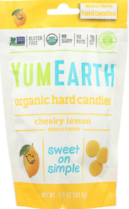 Yum-earth Candy Drop Cheeky Lemon Organic, 3.3 oz