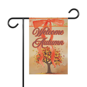 Orange Welcome Autumn Garden Flag