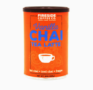 Fireside Coffee Company - Vanilla Chai Tea Latte - 8 oz - Powdered Spice - Hot Chai - Iced Chai - Latte