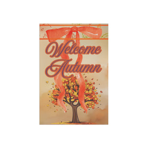 Orange Welcome Autumn Garden Flag